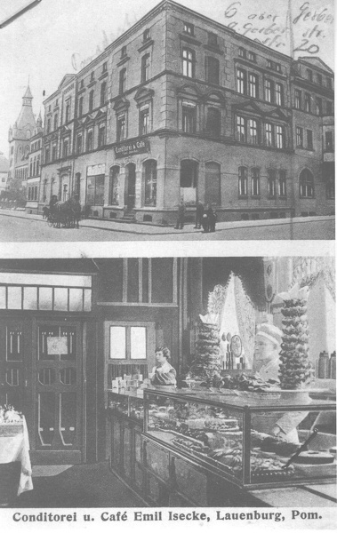 Conditorei Emil Isecke. Kawiarnia przy Paradestrasse (obecna ul. Armii Krajowej). foto.lebork.org-321.JPG